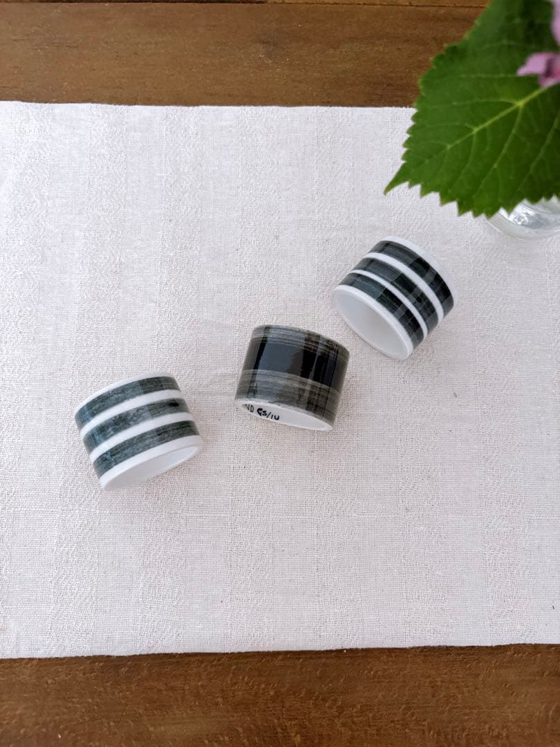 フィンランドヴィンテージ　ARABIA ナプキンリングx3