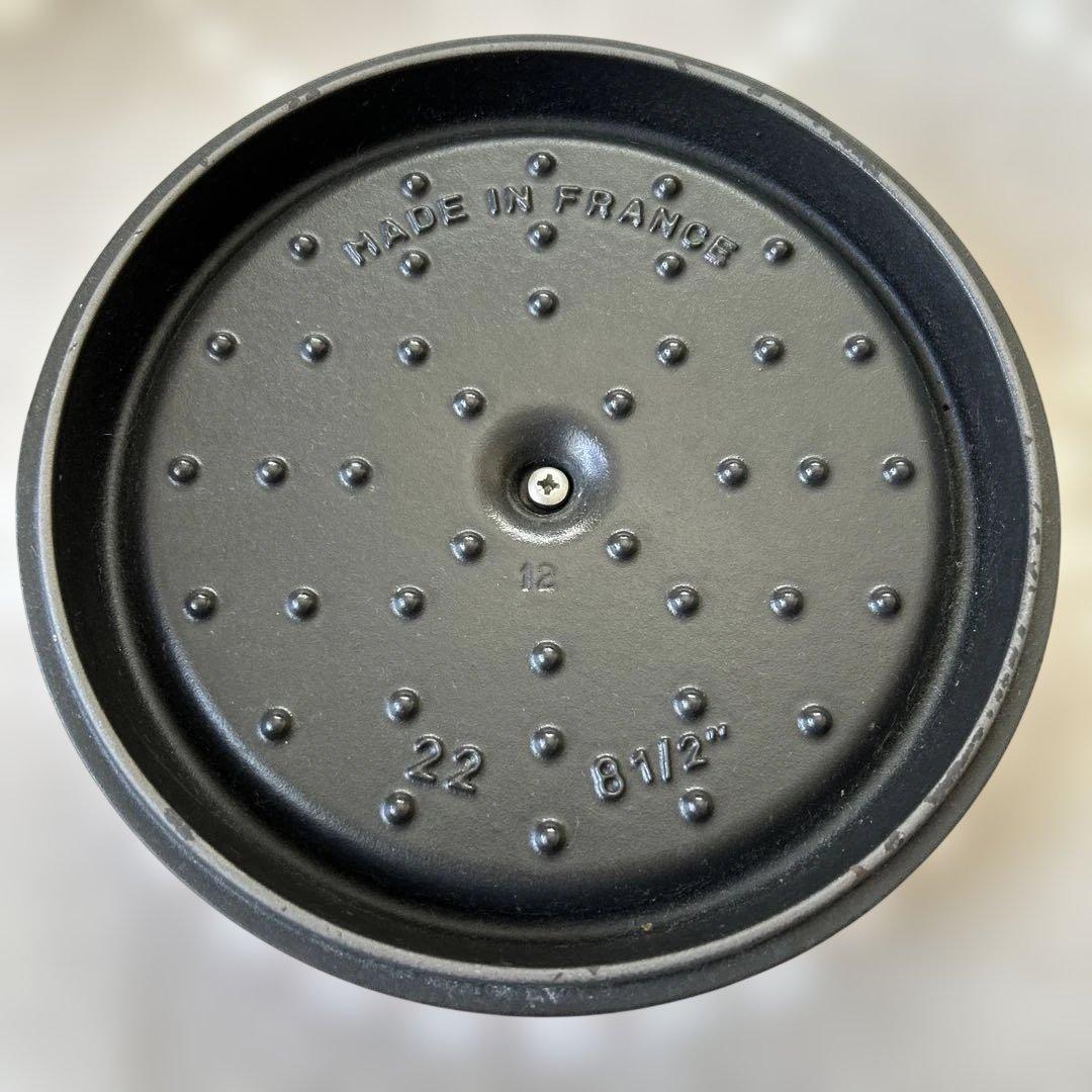 STAUB 赤 両手鍋 鋳鉄製