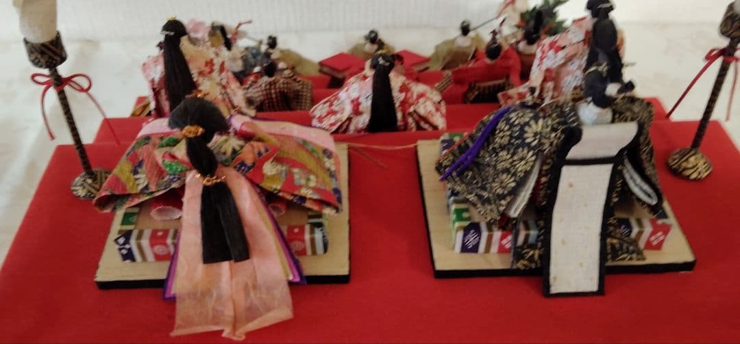 「職人技 」和紙製 雛人形　五段飾り　千代紙　コンパクト　雛飾り ひな祭り