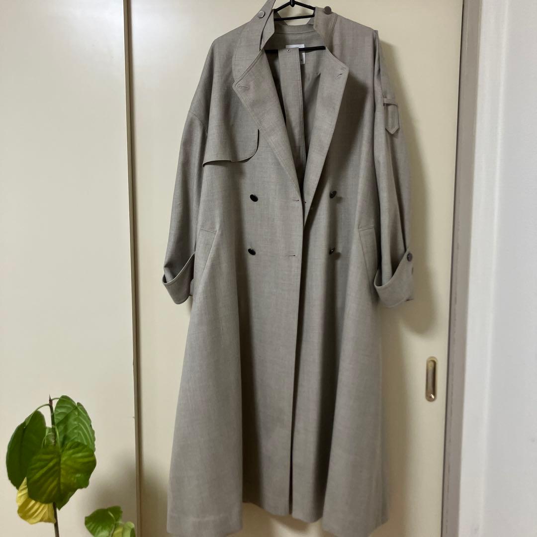 メゾンドアール　フラノノーカラートレンチコート