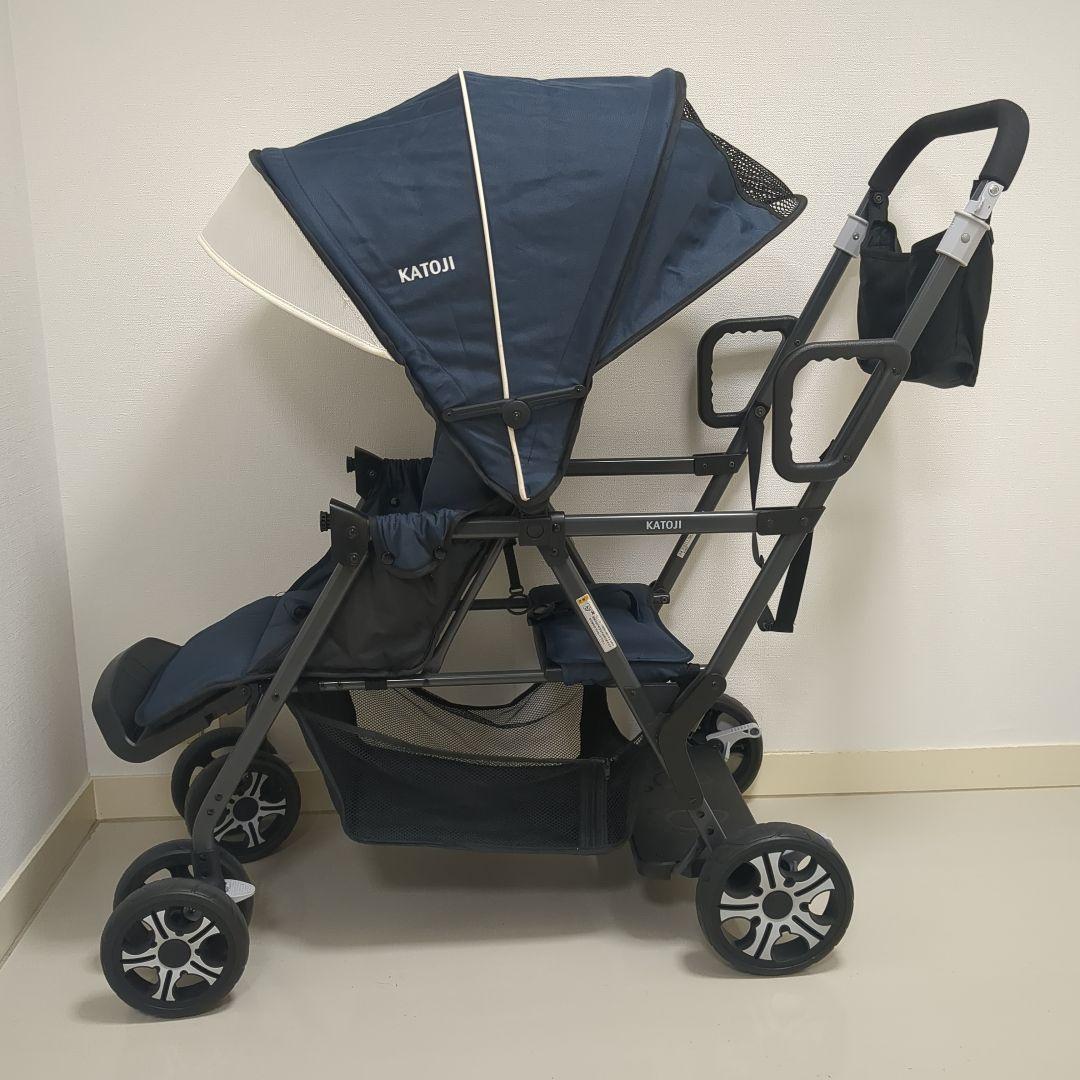 KATOJI　カトージ　2人乗りベビーカー　2人でゴー　ネイビー