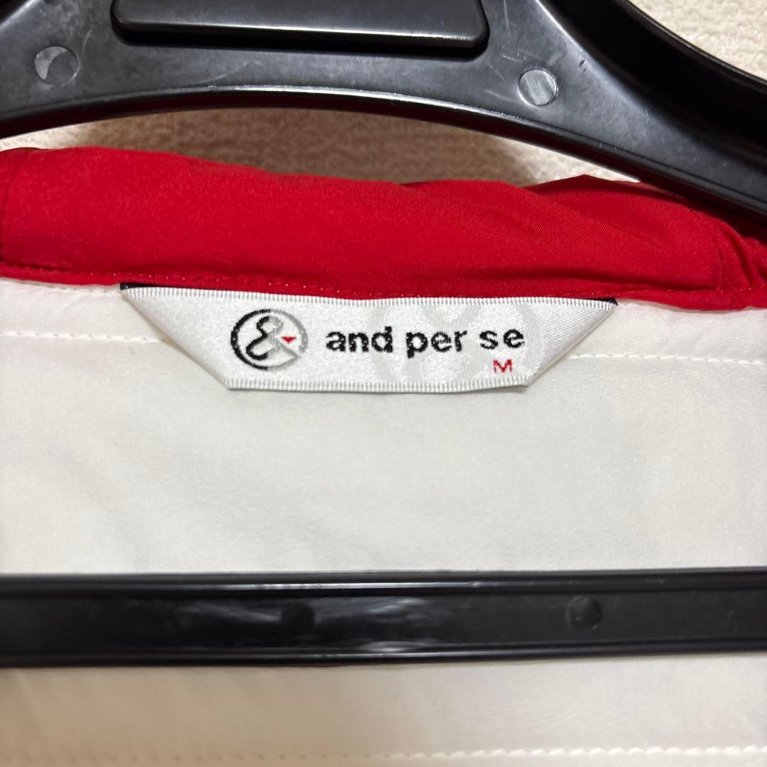 and per se フード付きダウンベスト Mサイズ　未使用品