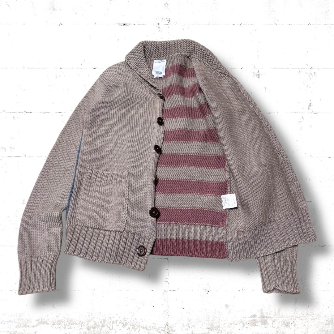 名作　美品　visvim ショールカラー　カーディガン　アメリカ　国旗　日本製
