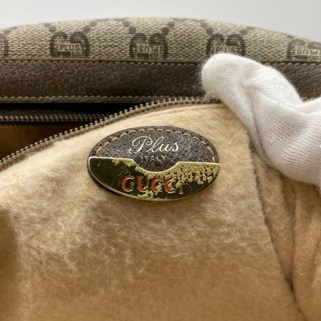 GUCCI ボストンバッグ レザー PVC GG ハンドバッグ 大容量 ロゴ