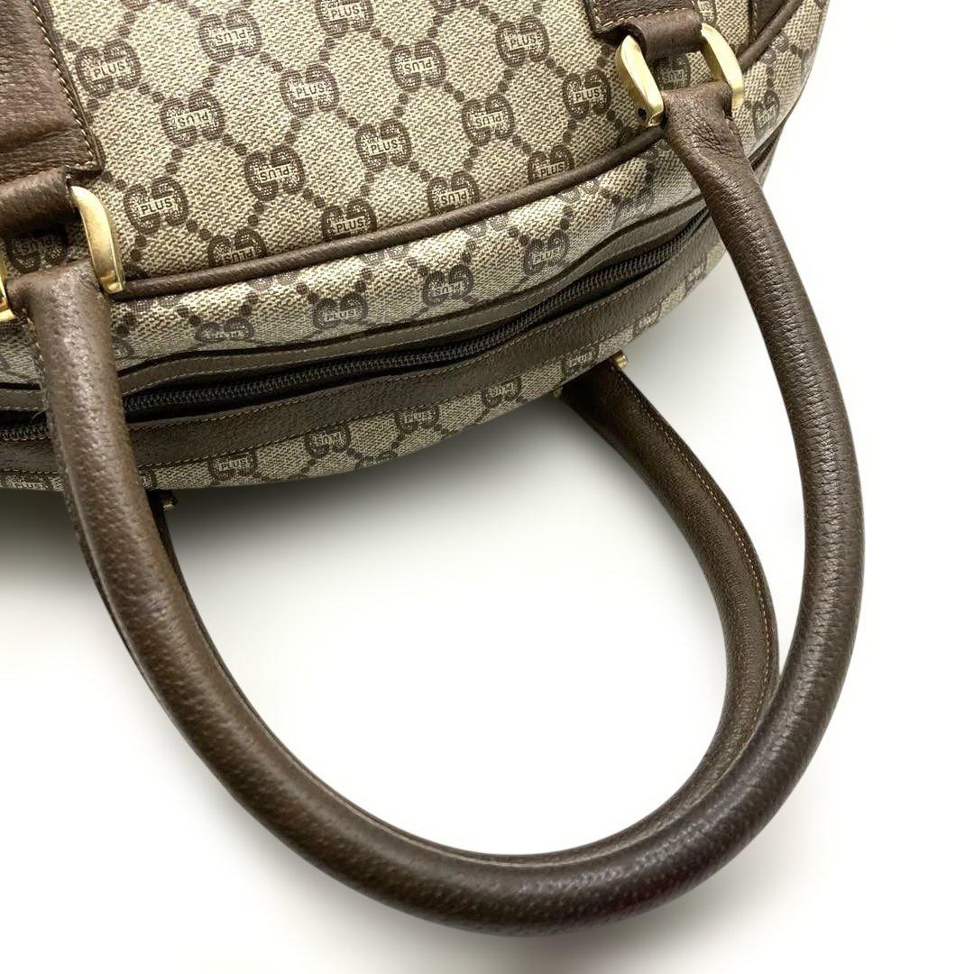 GUCCI ボストンバッグ レザー PVC GG ハンドバッグ 大容量 ロゴ