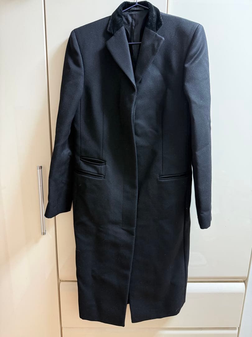 GUCCI 黒のチェスターコート ロングスタイル