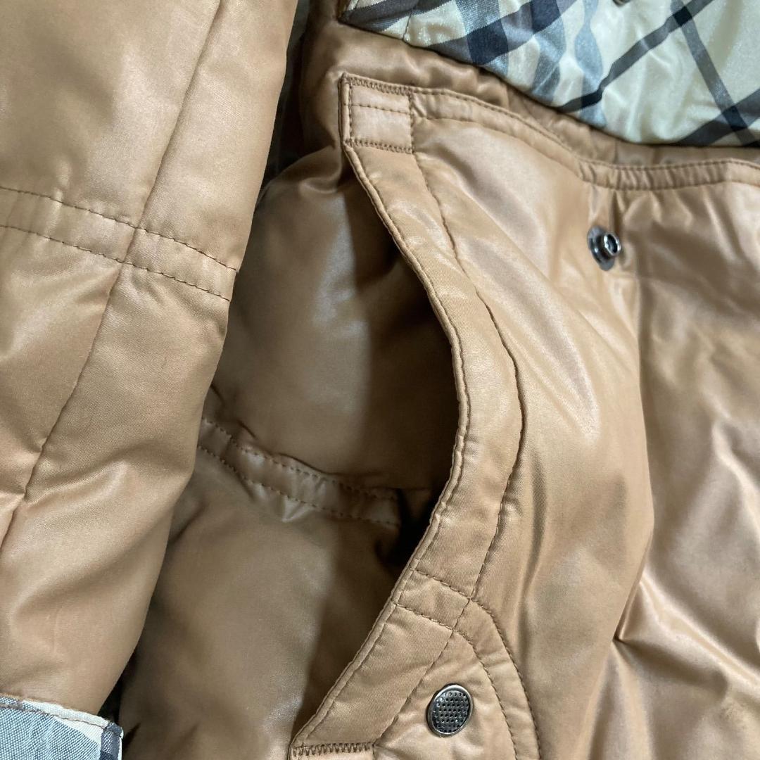 17010✨バーバリーブルーレーベル 40 L ノバチェック ダウンジャケット