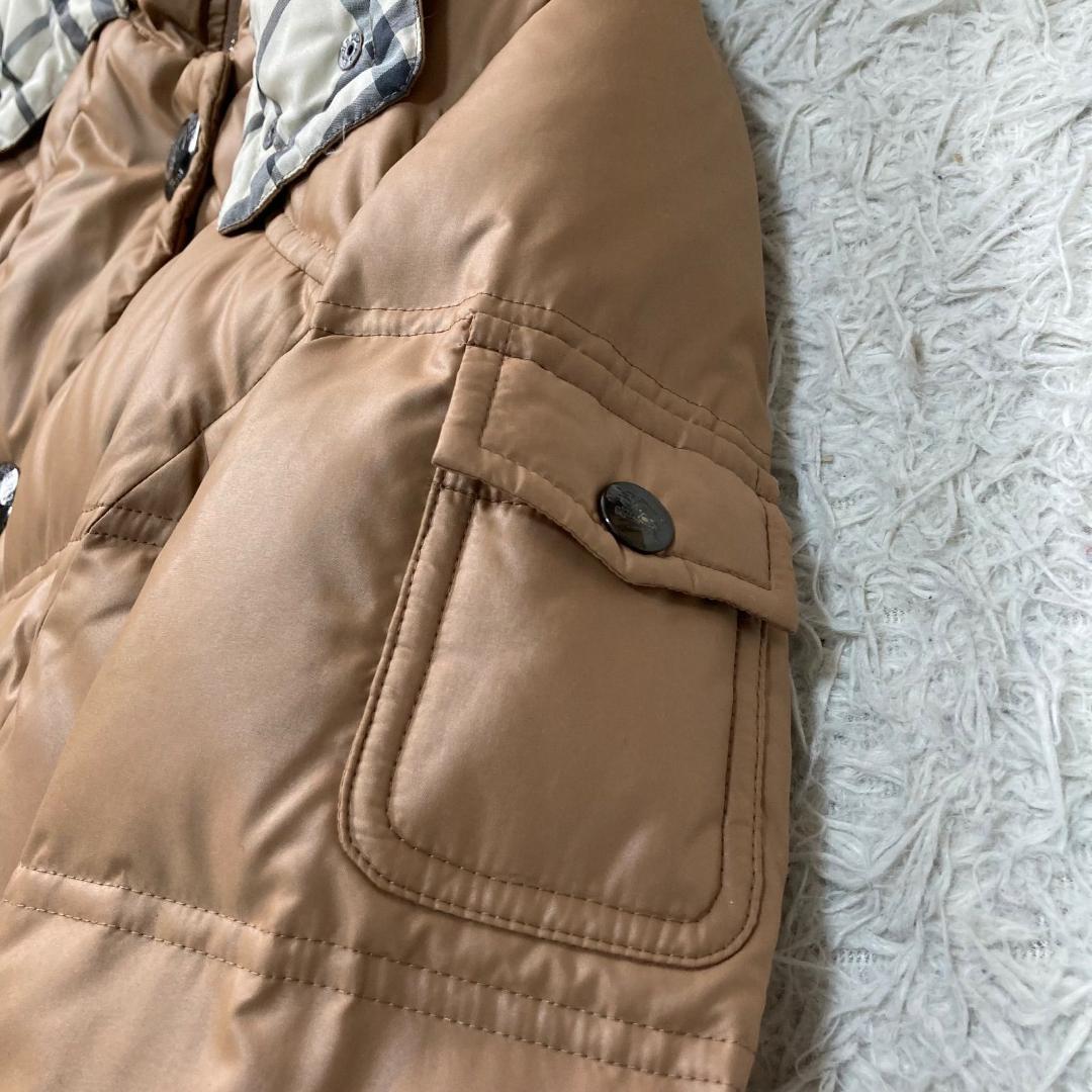 17010✨バーバリーブルーレーベル 40 L ノバチェック ダウンジャケット