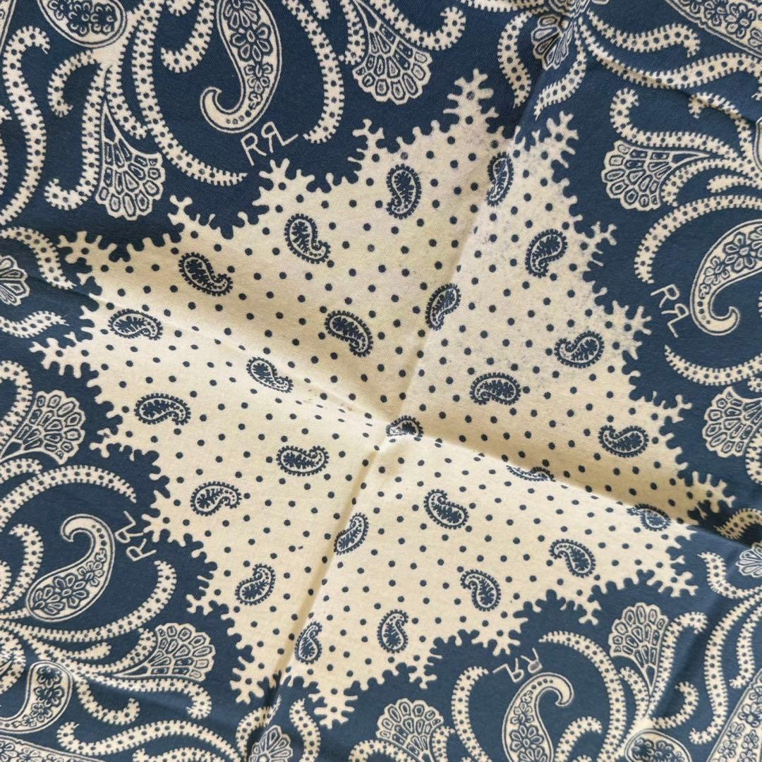 初期【RRL】ペイズリー柄　インディゴバンダナ