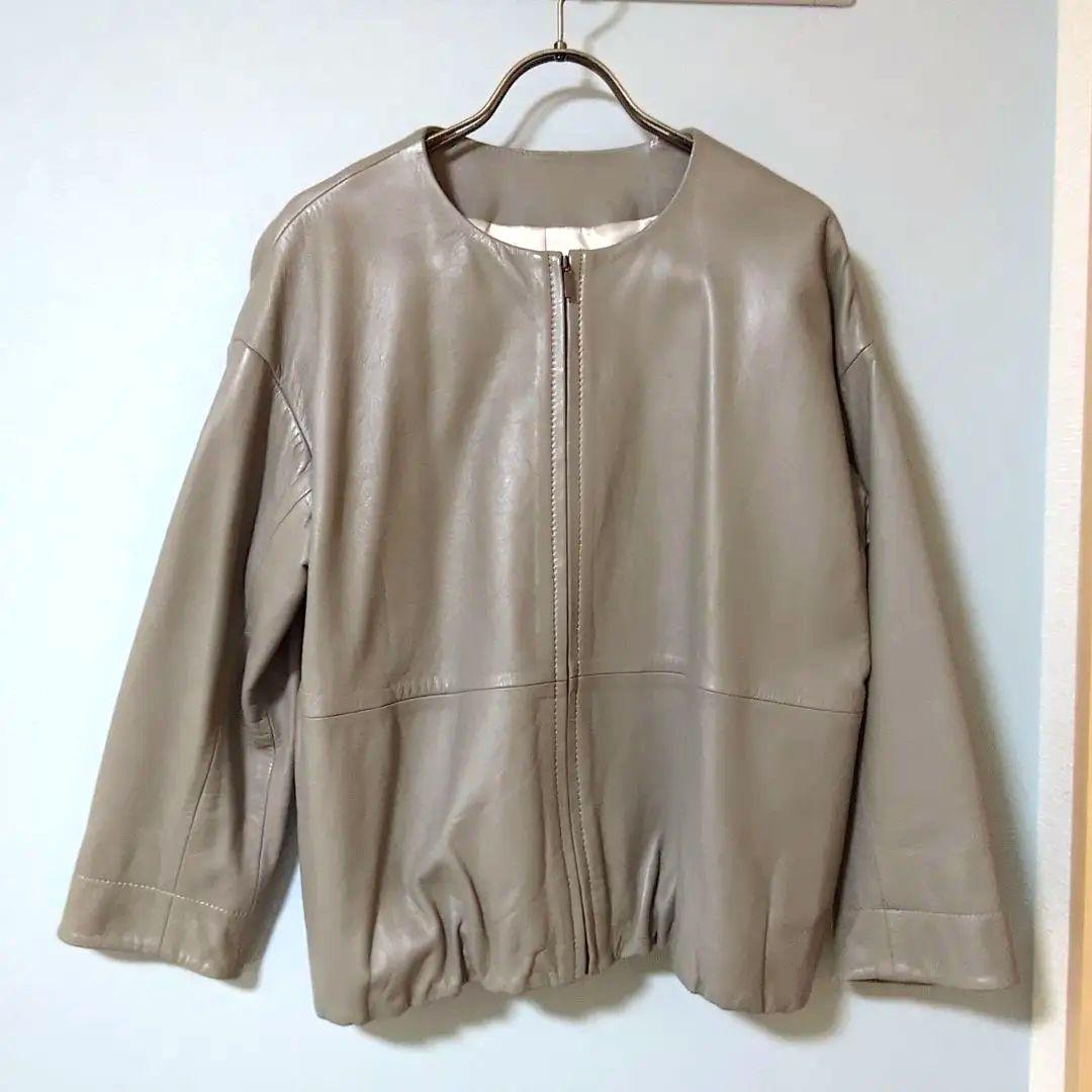 BEARDSLEY レザージャケット カーキ