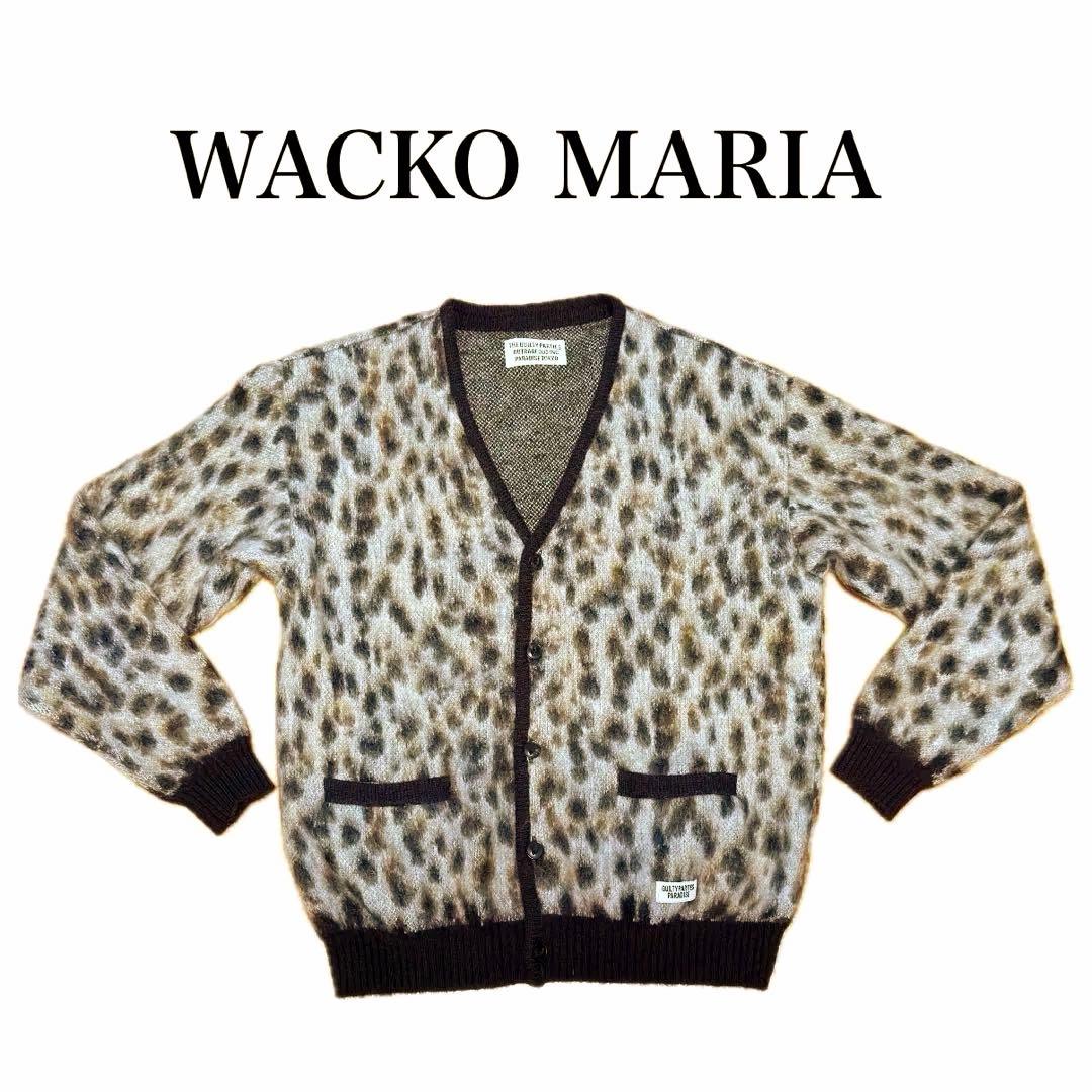 WACKO MARIA レオパードモヘアカーディガンワコマリア豹柄ニットヒョウ柄
