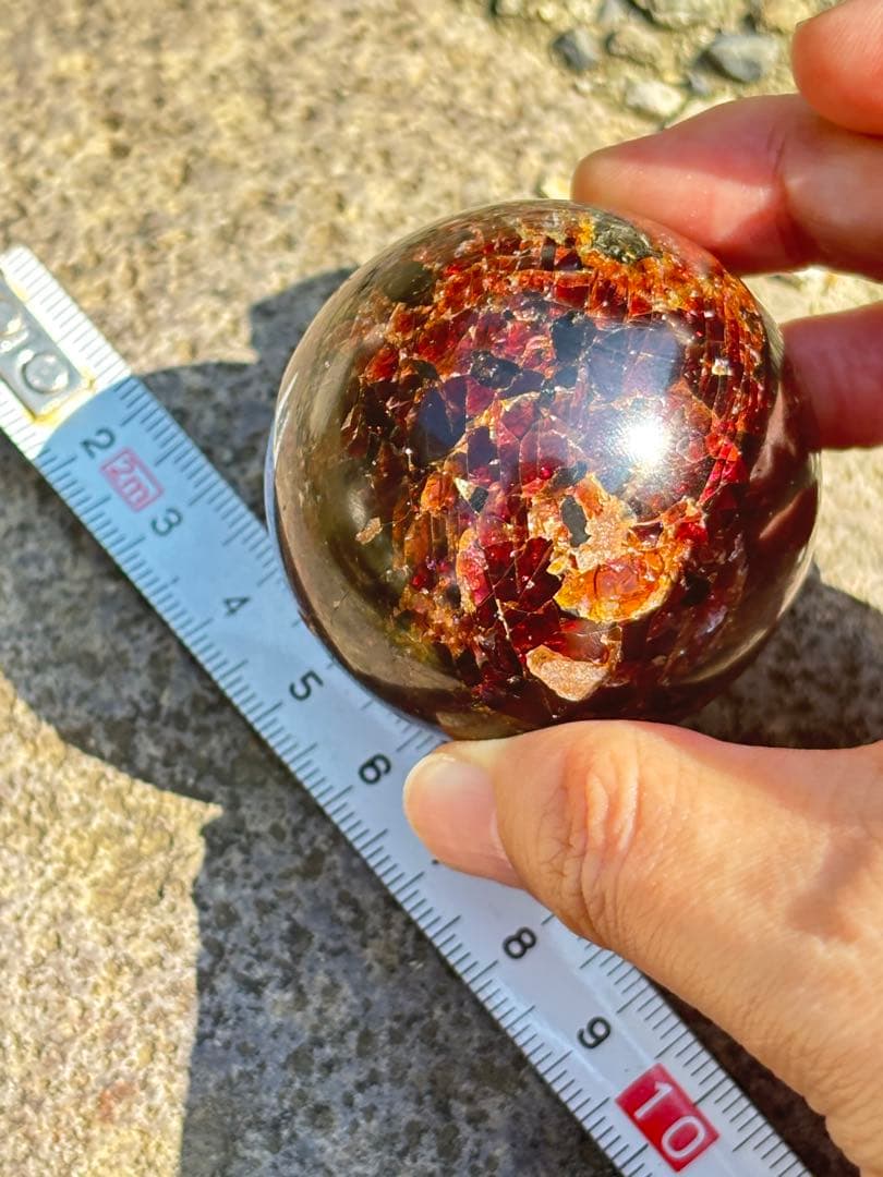 ガーネット　スフィア　大きい　かわいい　1月誕生日石　高品質