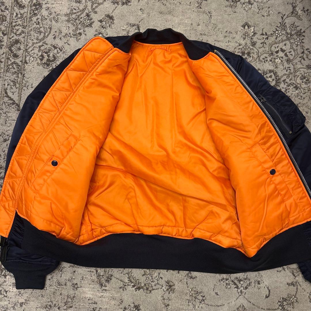 【美品】アルファ ALPHA MA-1 フライトジャケット ネイビー XLサイズ