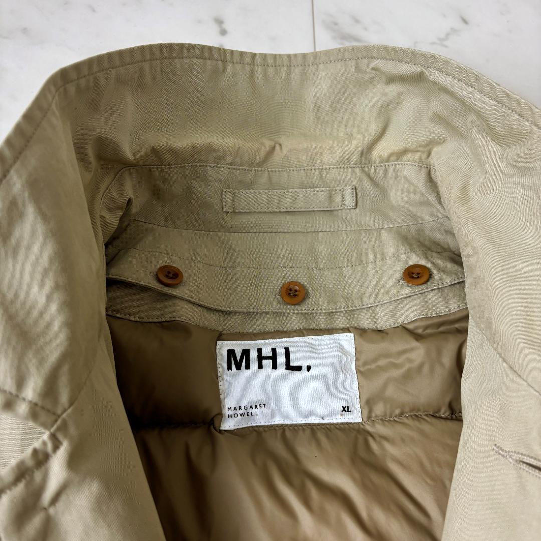 MHL ダウンライナー付き ステンカラーコート XL ロングコート ベージュ