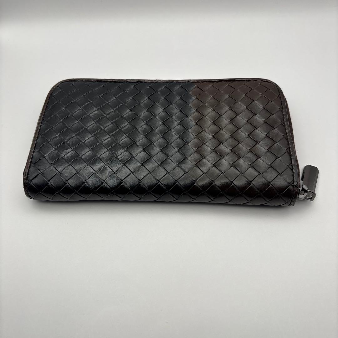 ◆正規品◆ボッティガヴェネタイントレチャート ラウンドファスナー長財布コンビ