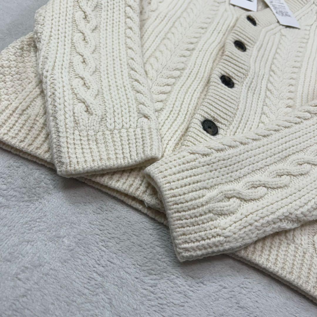 K164 新品未使用 L ケンゾー タグ付き カーディガン ホワイト メンズ