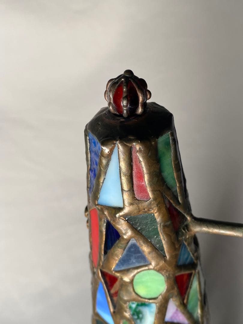 1415❣️ ステンドグラス　ライト　風車の塔　オブジェ