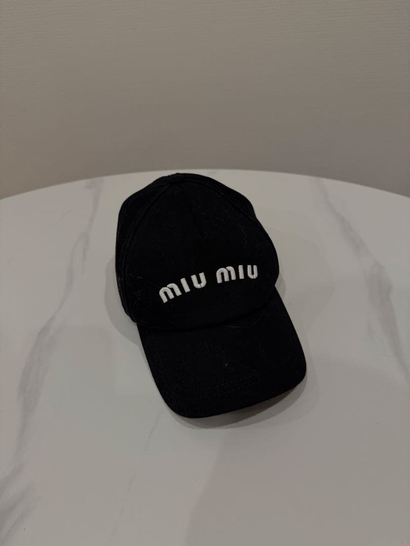 miu miu ドリル ベースボールキャップ　S