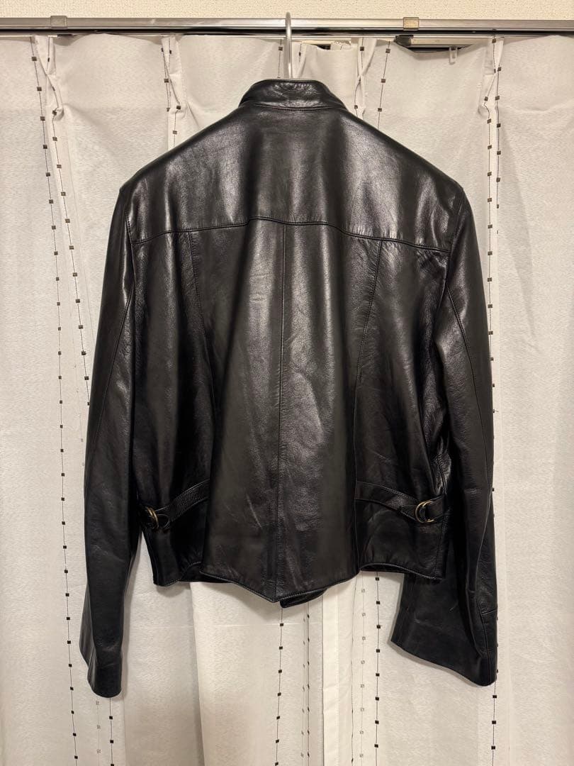 超美品90s agnes bアニエスベー42 レザージャケット　ナポレオン
