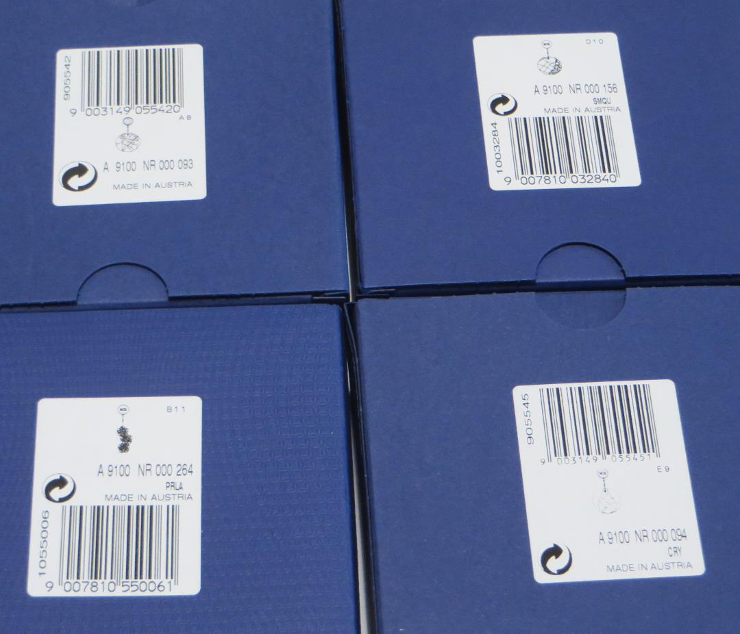 SWAROVSKIスワロフスキー　ウィンドーオーナメント（サンキャッチャー）4点