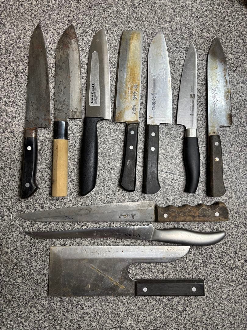 包丁大量まとめ 在銘 作家 ブランド 三徳包丁 出刃包丁 菜切包丁 調理道具