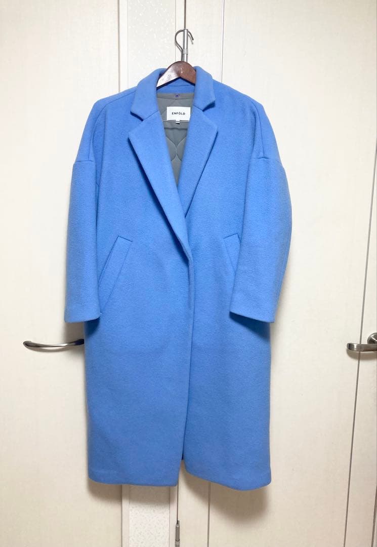 ENFOLD エンフォルド　リバーチェスター　コート　ライナー付　水色
