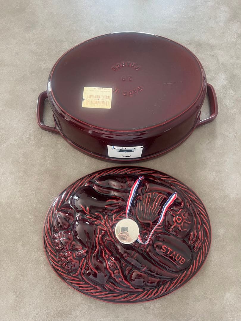 レア　廃盤　新品未使用　ストウブ　ベジタブルココット グレナディンレッド29cm