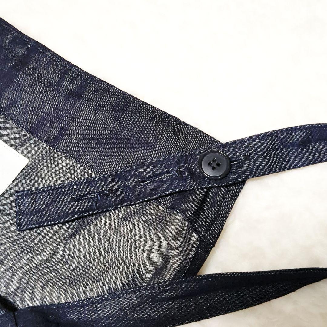 （ｇ）グラム　コットンリネン　ライトデニムサロペット　インディゴ