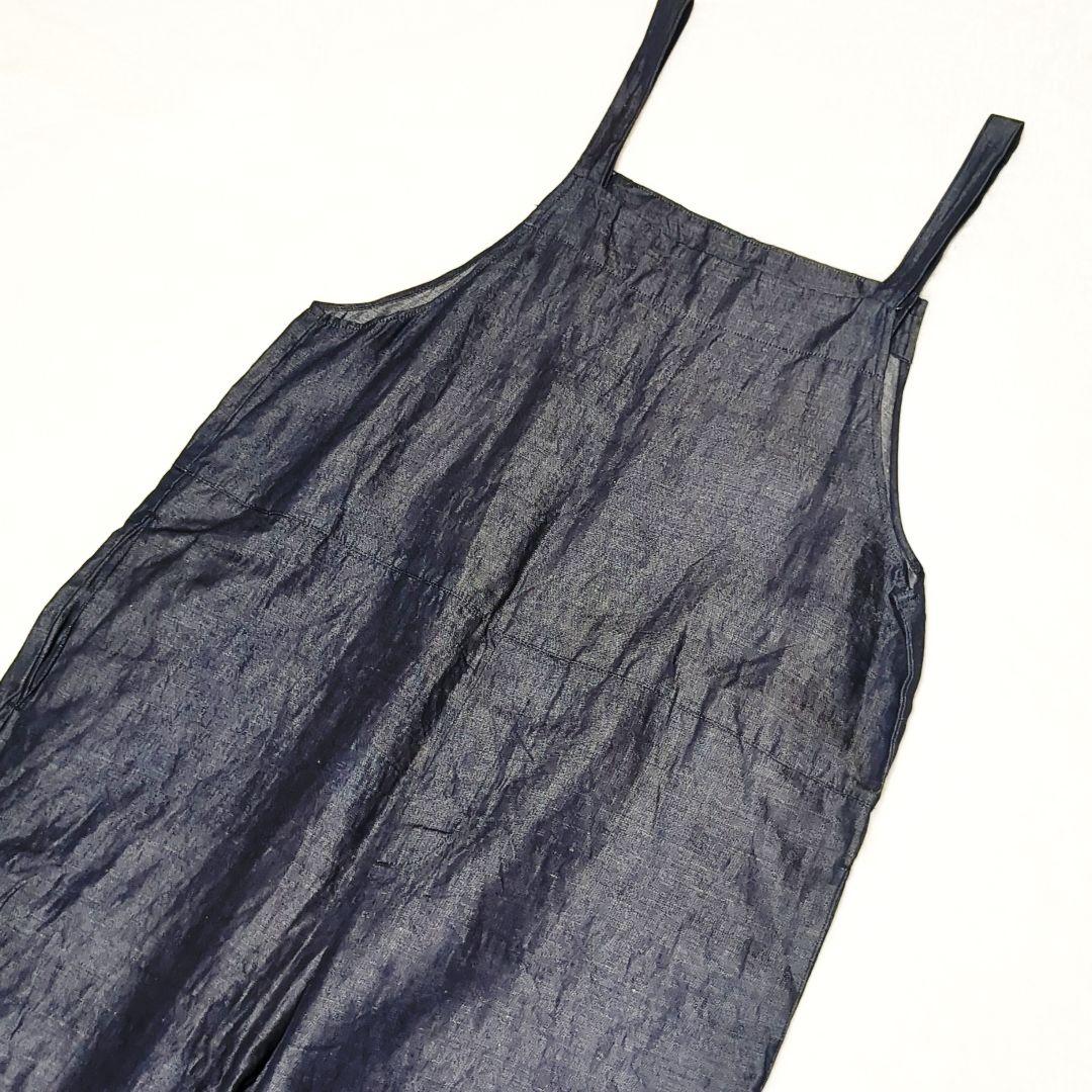 （ｇ）グラム　コットンリネン　ライトデニムサロペット　インディゴ