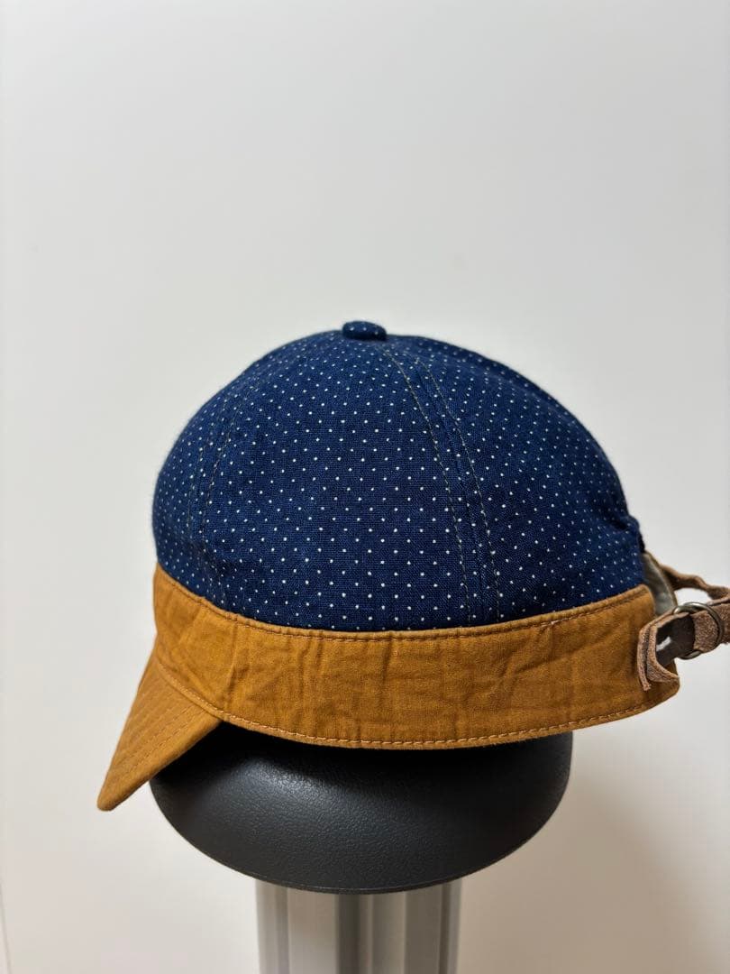 DENIM DUNGAREE Bワッペンドットデニム キャップ　サイズ52
