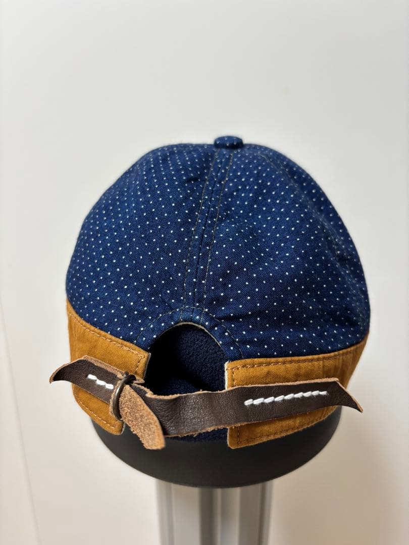 DENIM DUNGAREE Bワッペンドットデニム キャップ　サイズ52