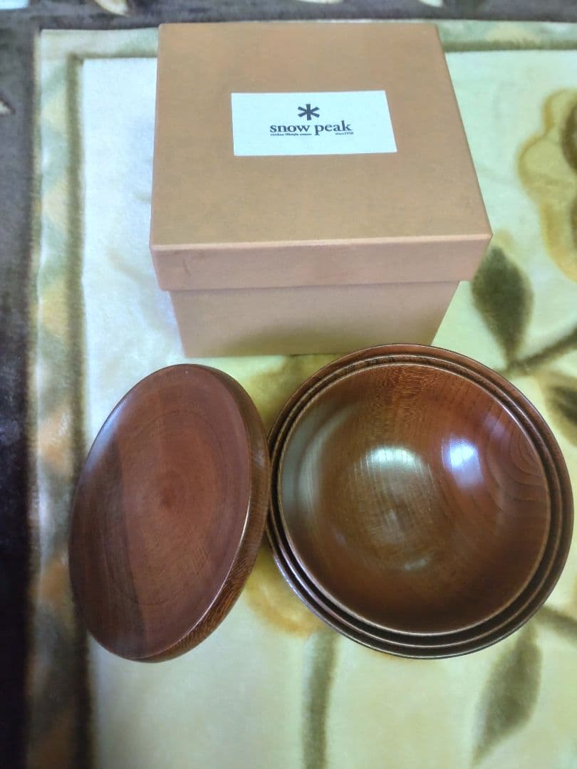  peak ★スノーピーク 木製ボウル4点セット