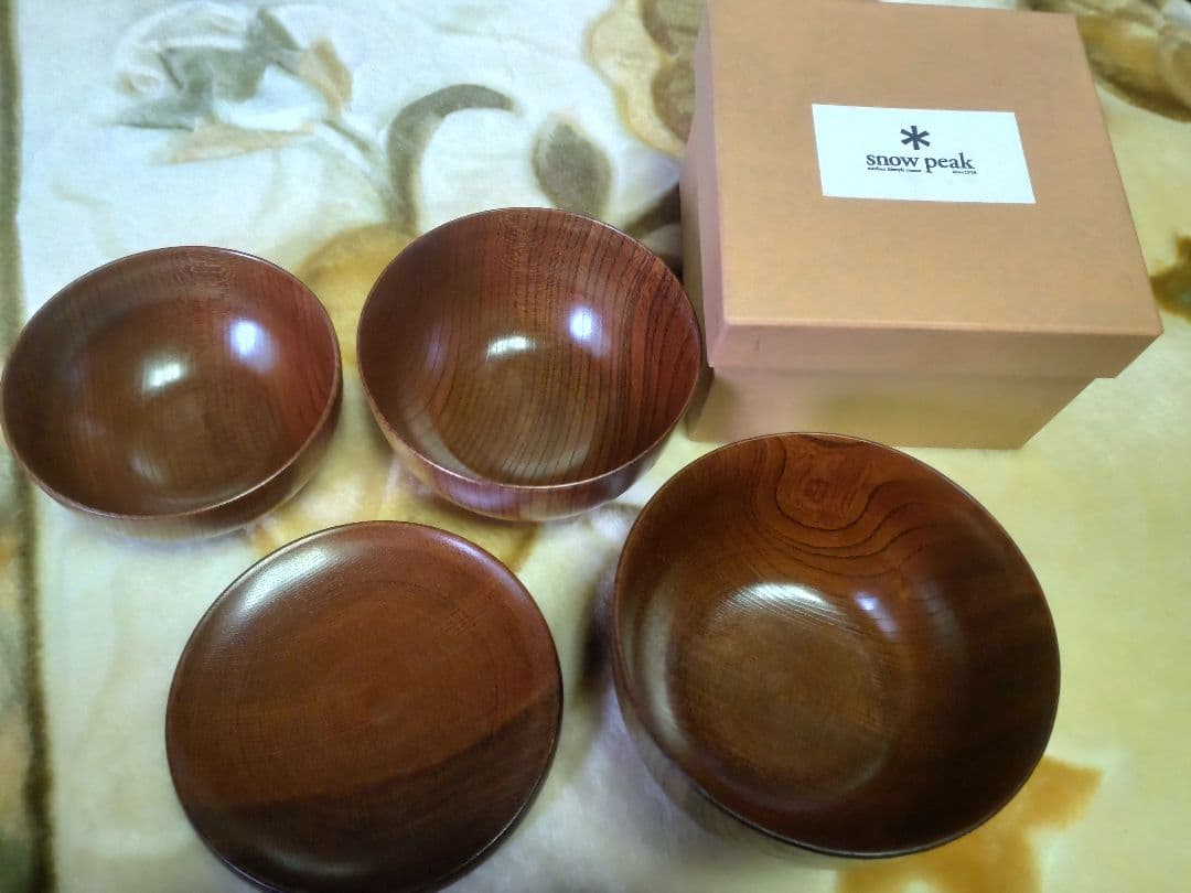  peak ★スノーピーク 木製ボウル4点セット