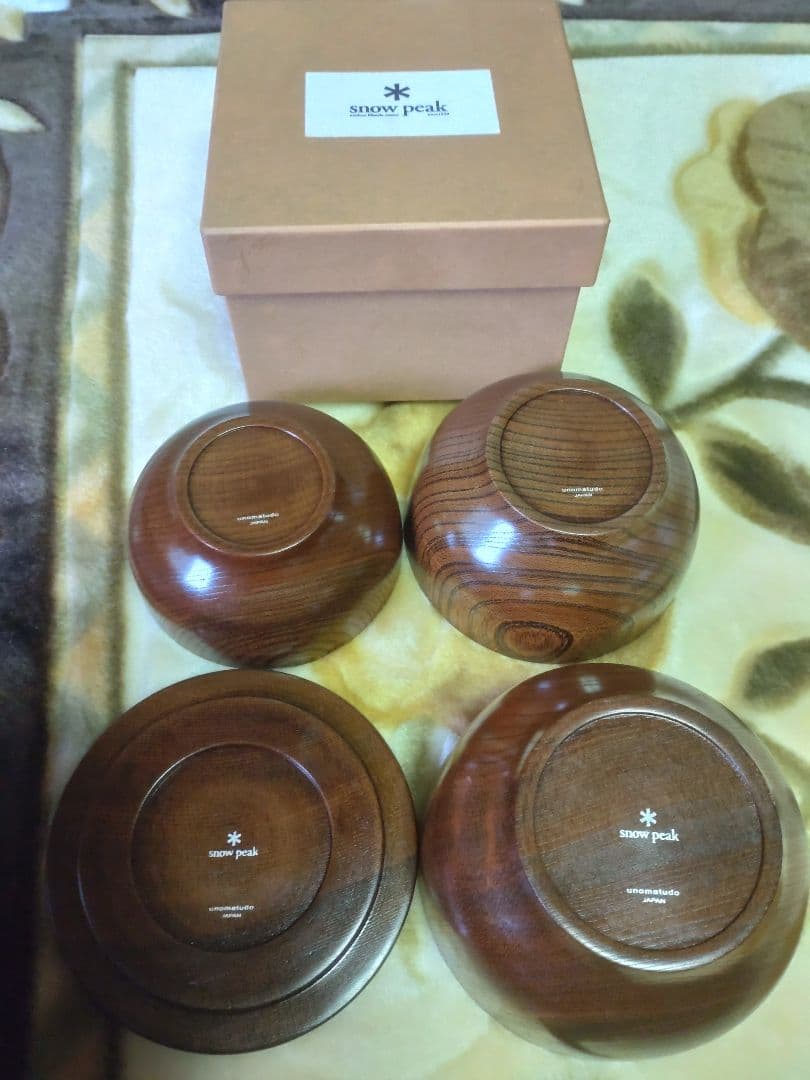  peak ★スノーピーク 木製ボウル4点セット
