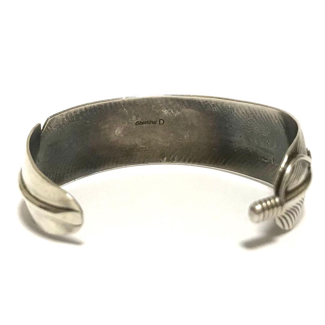 NAVAJO ナバホ族 フェザー バングル 925 シルバー インディアン