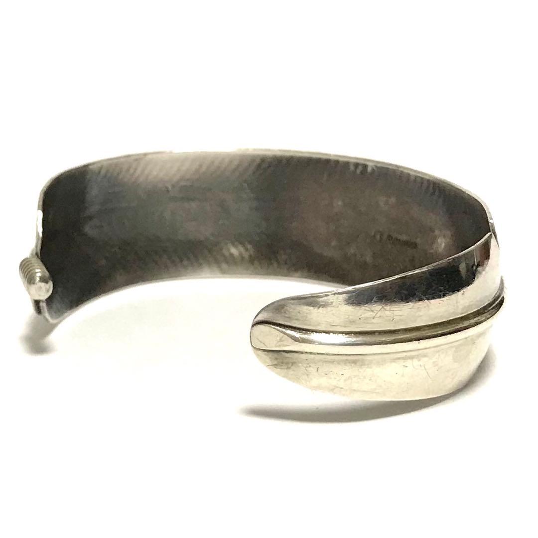 NAVAJO ナバホ族 フェザー バングル 925 シルバー インディアン