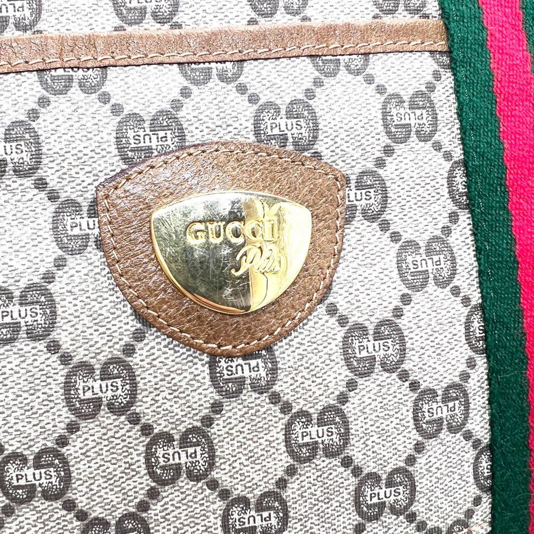 【極美品】グッチ ボストンバッグ シェリーライン GG プラス PVC