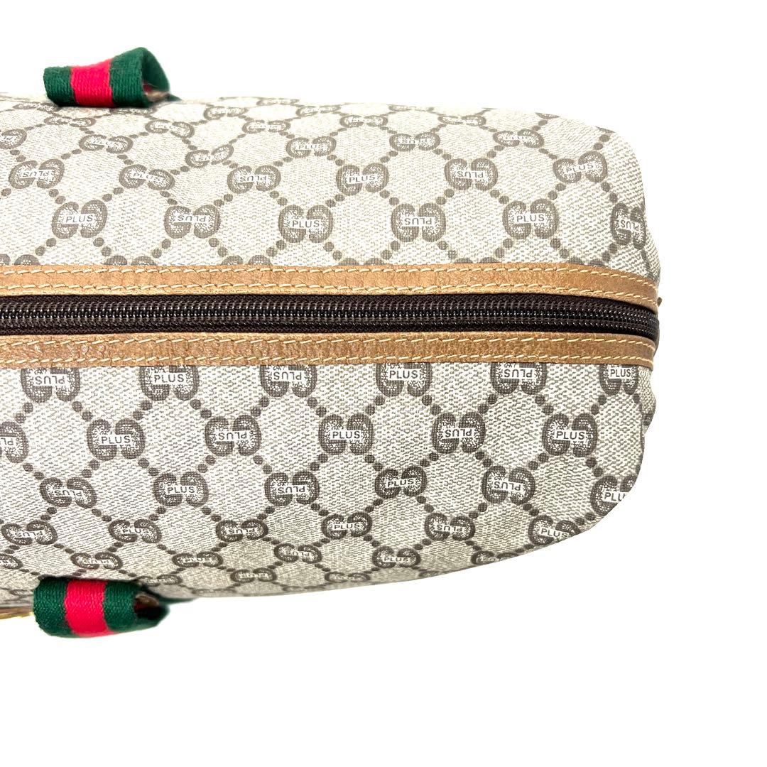 【極美品】グッチ ボストンバッグ シェリーライン GG プラス PVC