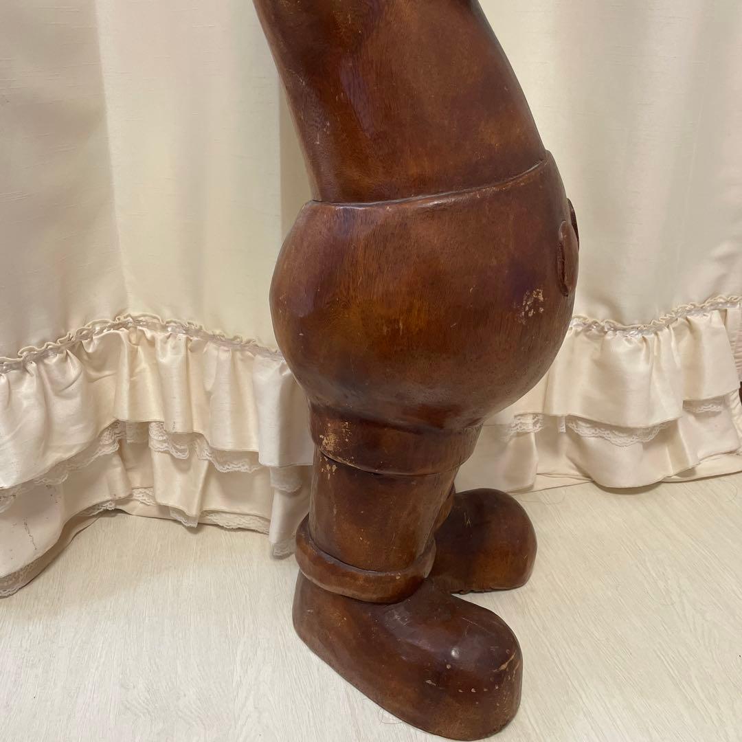 ミッキーマウス エクステリア 木彫り 木 置物　インテリア