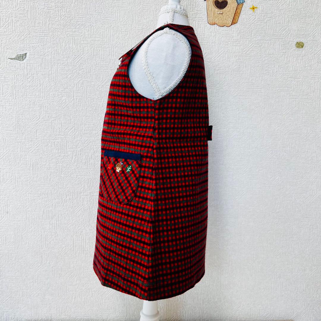 familiar 定番チェックのワンピースとカーディガンのセット 80cm
