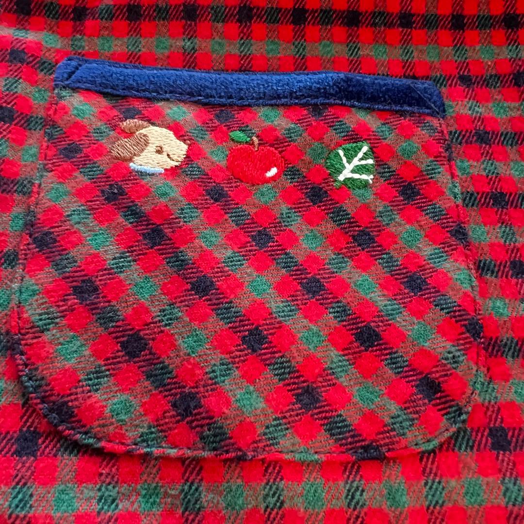 familiar 定番チェックのワンピースとカーディガンのセット 80cm