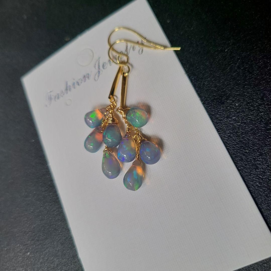 【再1201-①】ピアス プレシャスオパール※超高品質