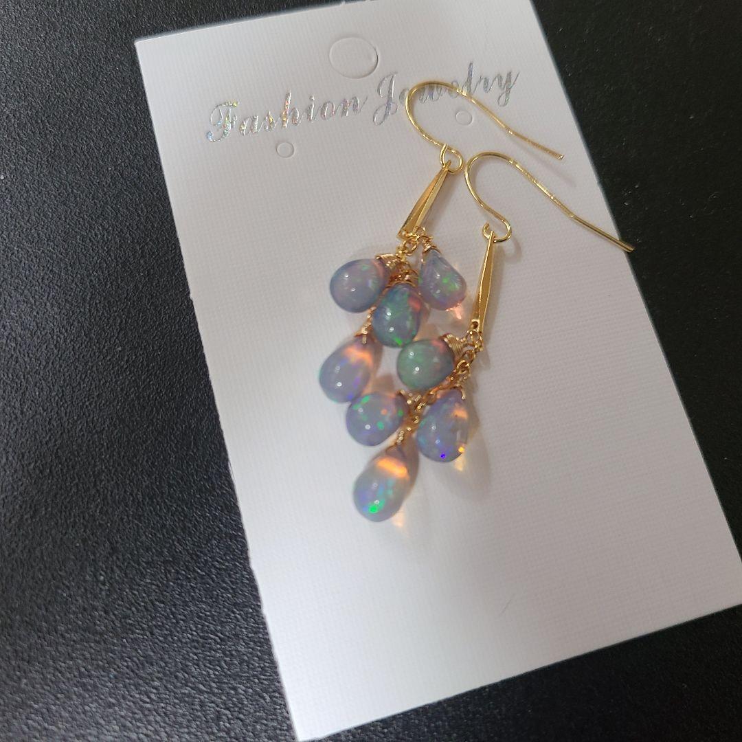 【再1201-①】ピアス プレシャスオパール※超高品質