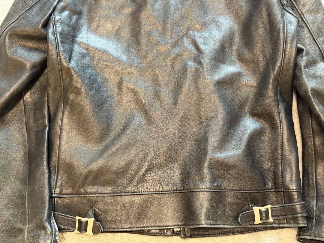 666 Leather Wear カスタム　シングルライダース 英国製 黒 38