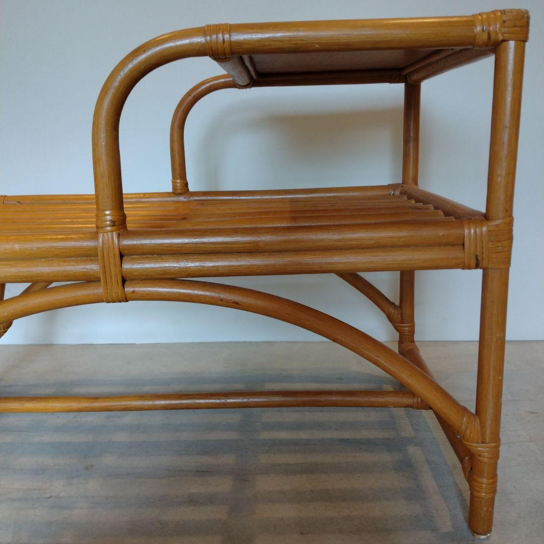 ラタン製オーバル型 サイドテーブル