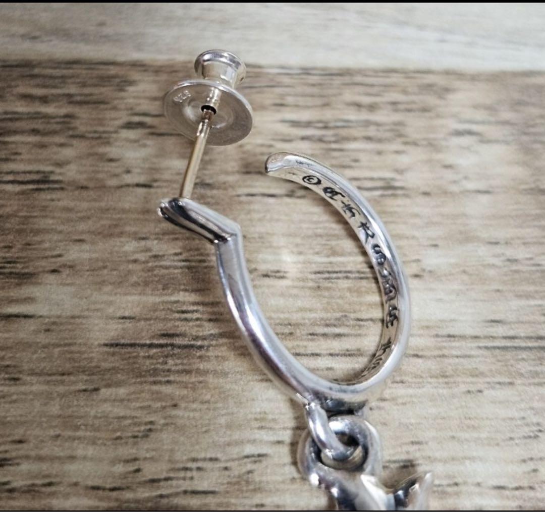 本日限定❗️クロムハーツ　確実正規品　タイニーCHクロスフープピアス 極美品