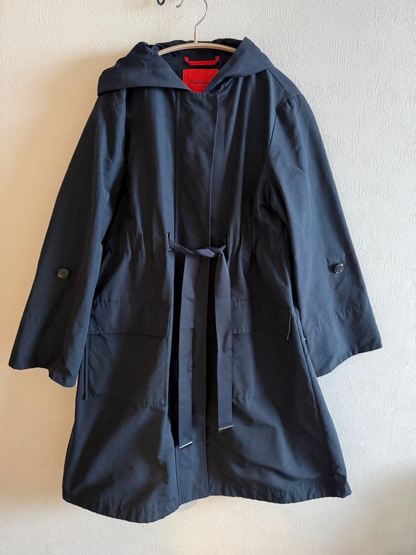MAX&Co. フード付きネイビーコート