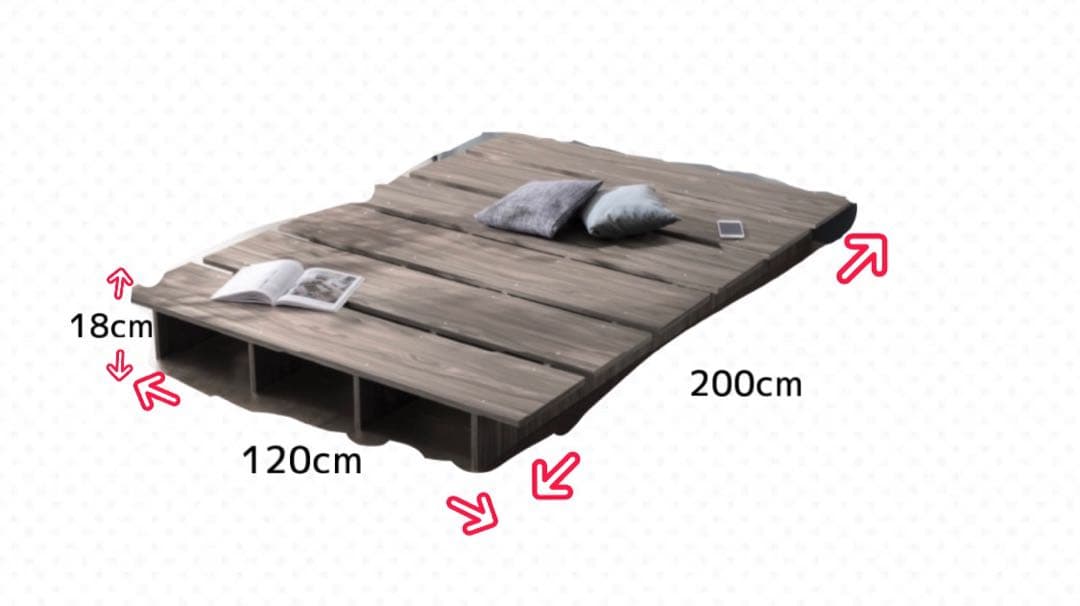 頑丈すのこ構造！天然木調ライフスタイルペット セミダブル（フレームのみ）