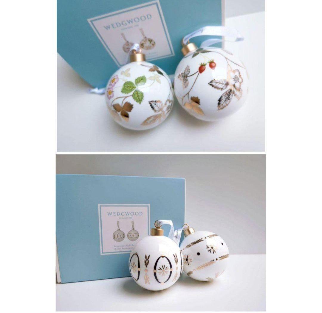 ウェッジウッド　オーナメント　ワイルドストロベリー＆ルネサンスゴールド