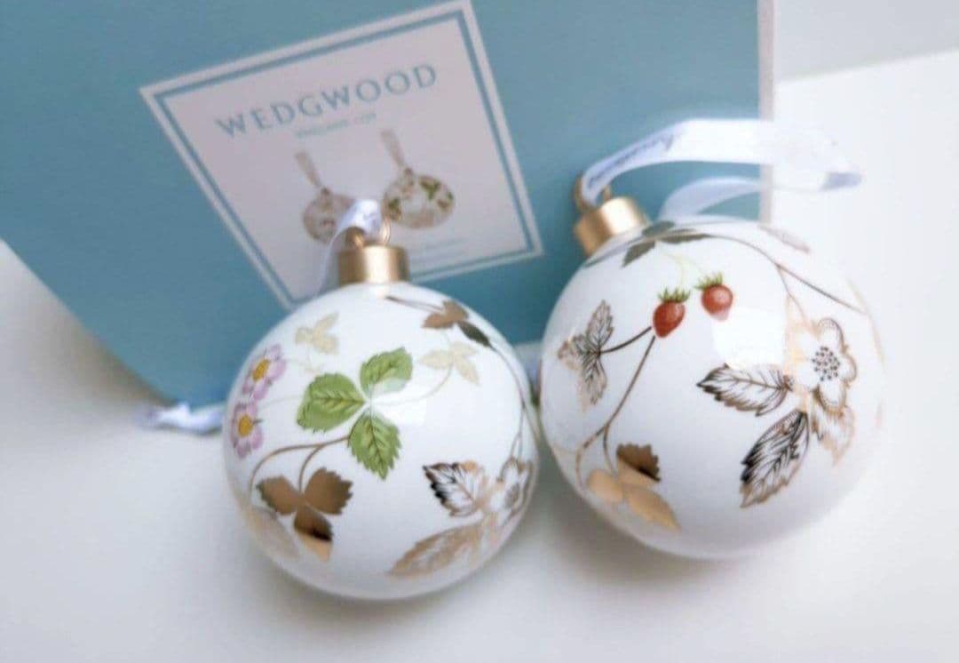 ウェッジウッド　オーナメント　ワイルドストロベリー＆ルネサンスゴールド